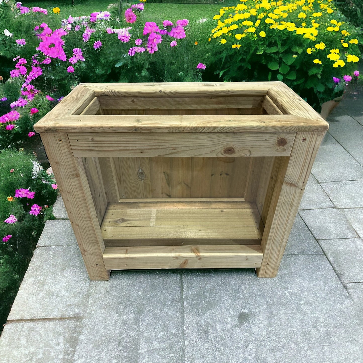 Grow With Me Wooden Outdoor Planter with Perspex