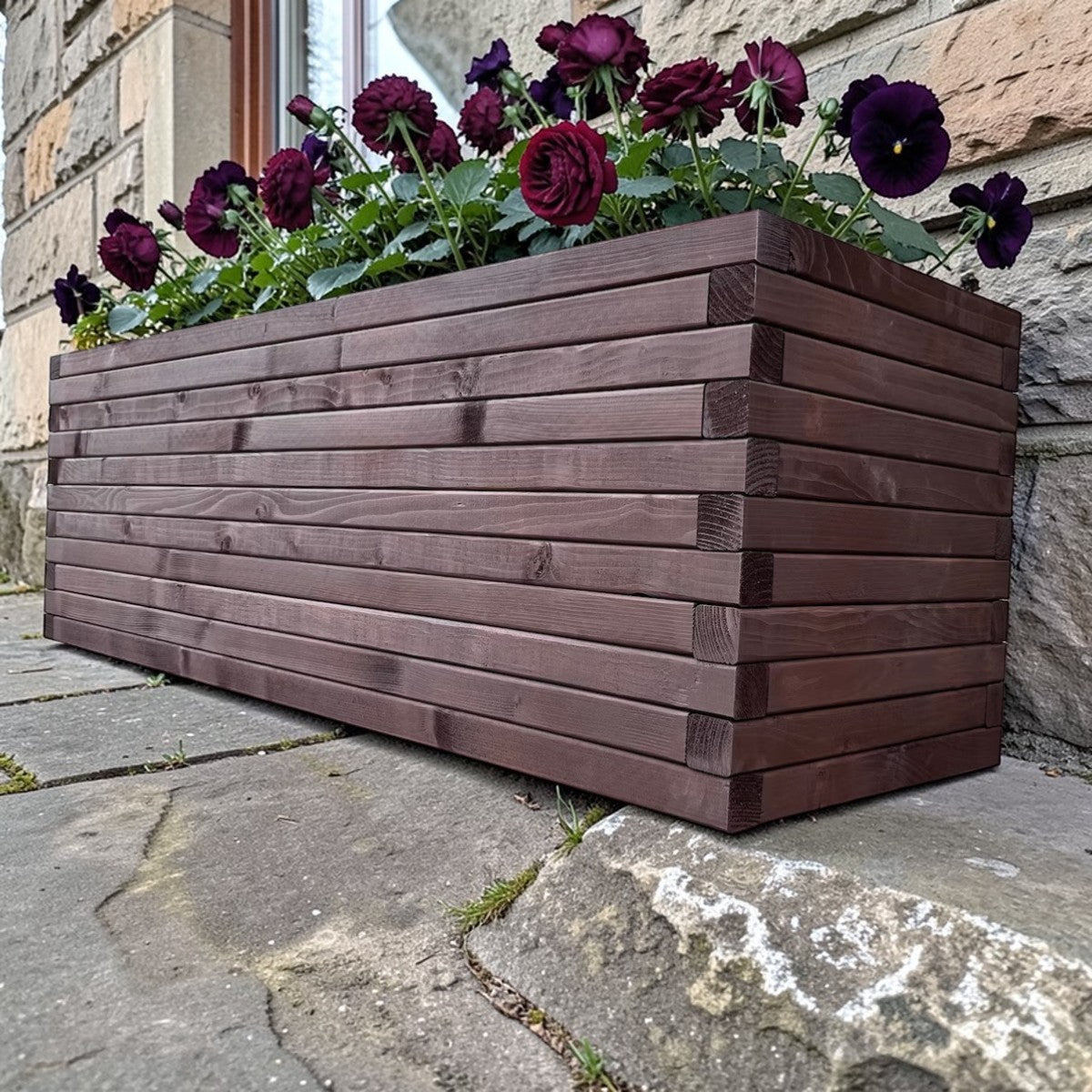 Timber Outdoor Garden Planter Trough Plant Pot Box - Raised Bed