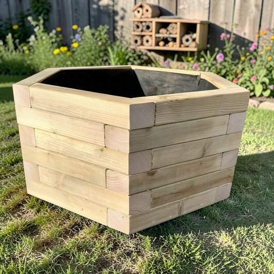 Honeycomb Hexagon Wooden Garden Planters