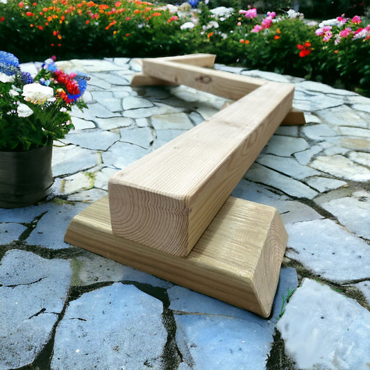 Zig Zag Wooden Balance Beam