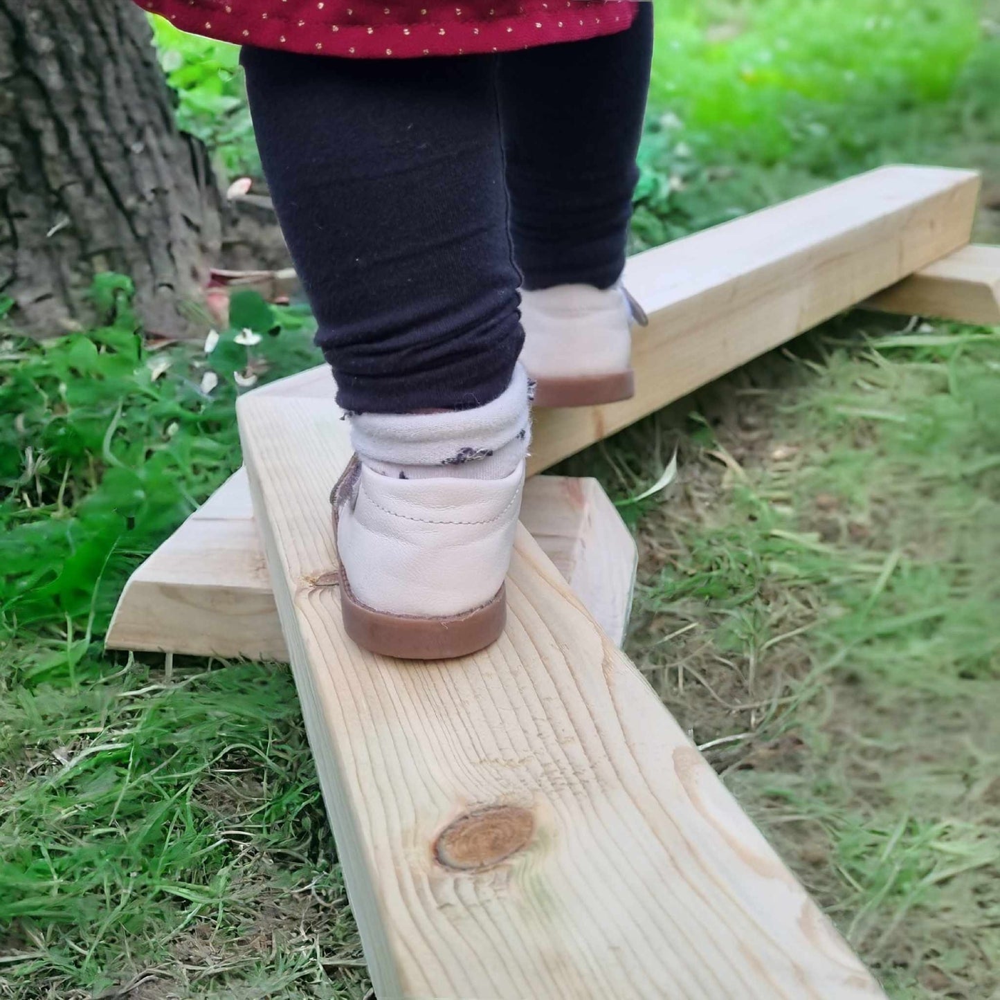 Zig Zag Wooden Balance Beam