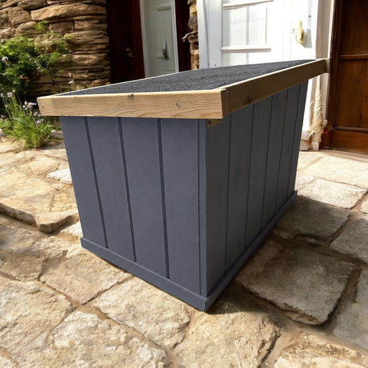 Wooden Artisan Outdoor Storage Chest - Urban Slate
