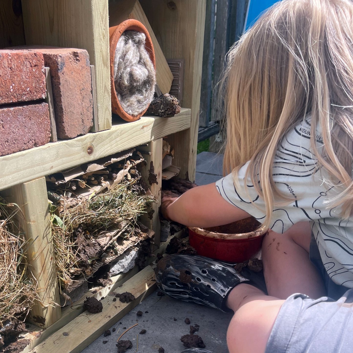 Large Handcrafted Wooden Bug Hotel Frame with Overhang