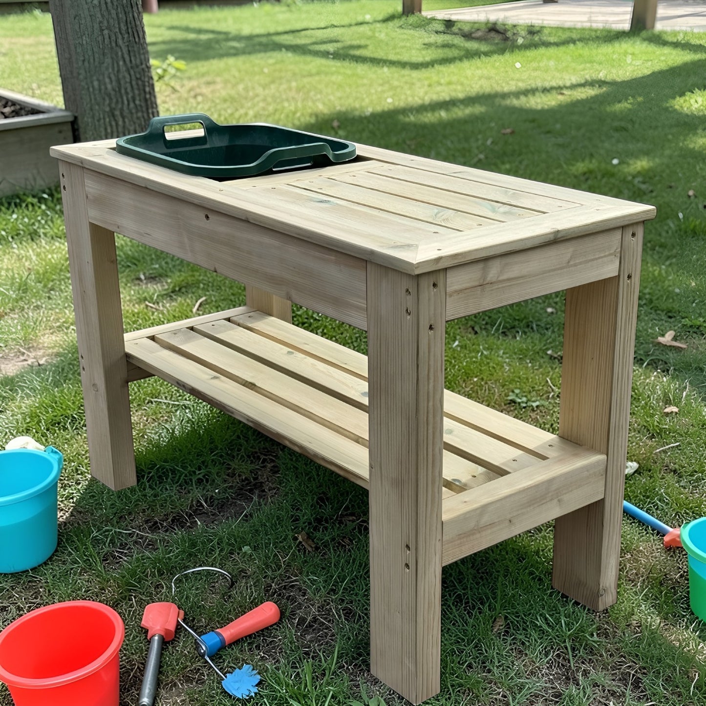 Wooden Mud Kitchen with Sink Top