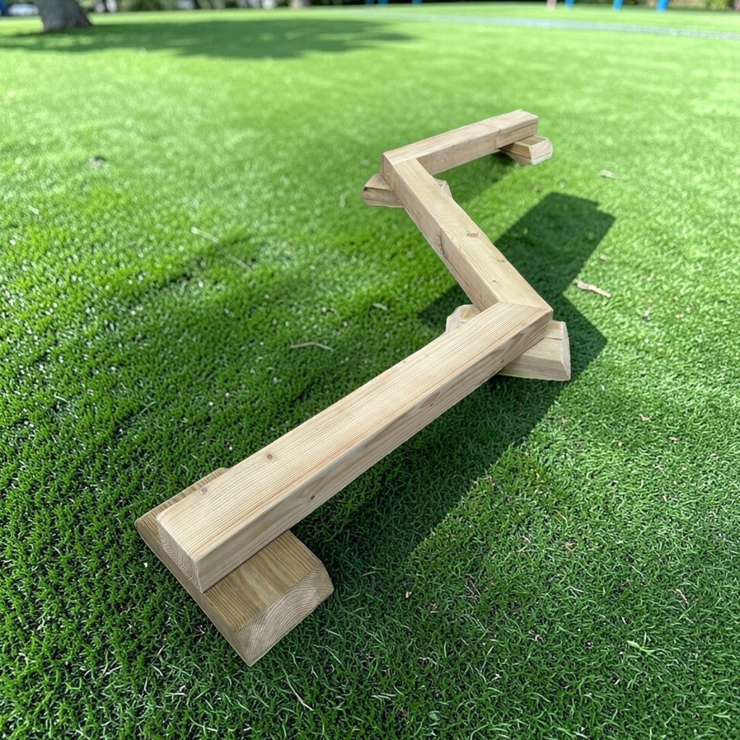 Zig Zag Wooden Balance Beam